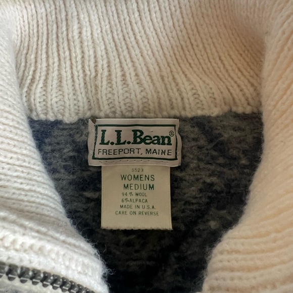 Vintage Made in USA, LL Bean zipper sweater XS or kids size - Picture 2 of 7